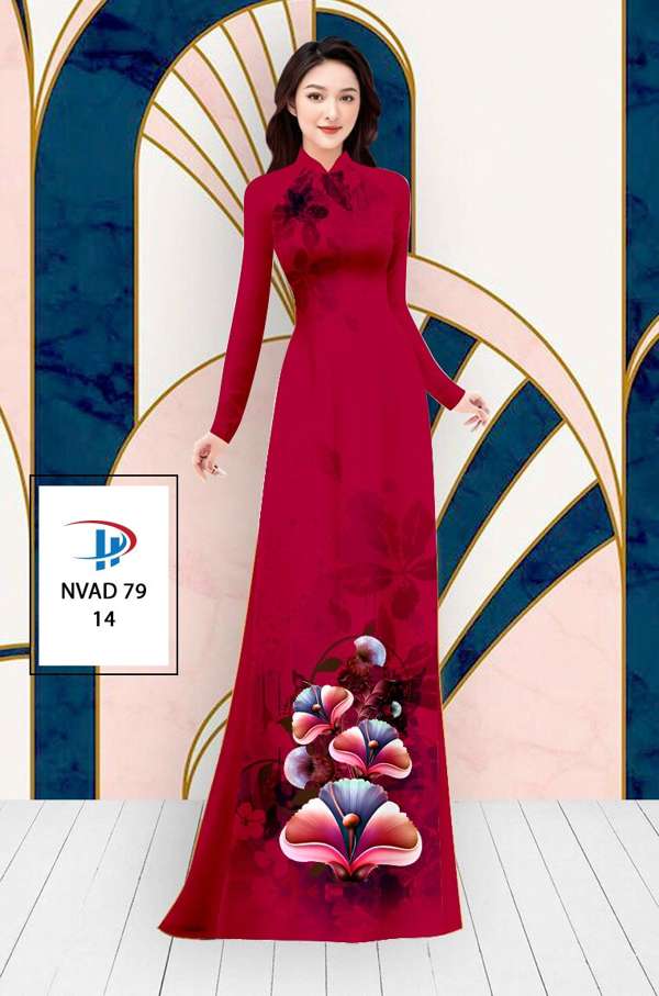 Vải Áo Dài Hoa In 3D AD NVAD79 72